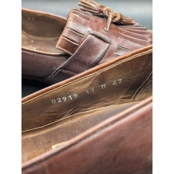 Bragano by Cole Haan Leather Tassel Loafers Brown Men\'s Size 11M main image 10